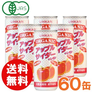 【お得なまとめ買い】光食品 オーガニック アップルサイダー＋レモン（250ml×30本）【2ケースセット】缶【ヒカリ】【送料無料】□