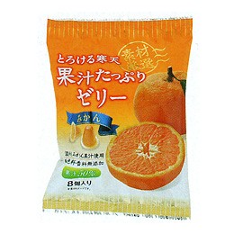 【夏季限定】果汁たっぷりゼリー みかん（26g×8個入）【片山食品】