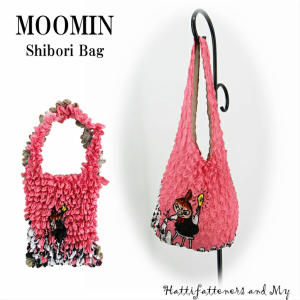 ムーミン 絞りバッグ ピンク ミィ ニョロニョロ ムーミンバッグ ミィ＆ニョロニョロ MOOMIN Shibori Bag Hattifatteners and My しぼり 