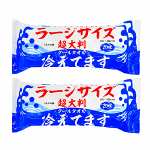 超大判 クールタオル 冷えてます 20枚入×2個セット ラージサイズ 600×400mm ボディ用 クールタイプ メントール配合 クールボディシート