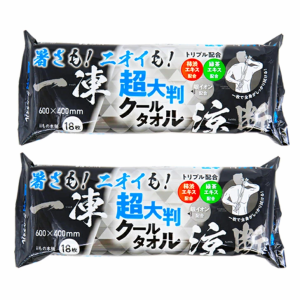 超大判 クールタオル 一凍涼断 いっとうりょうだん 18枚入×2個セット ラージサイズ 600×400mm ボディ用 クールタイプ メントール配合 