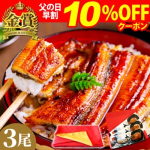 【父の日早割10%OFFクーポン】 国産うなぎ 長蒲焼3尾セット ギフト 父の日 贈り物 贈答 プレゼント 鰻 ウナギ 蒲焼 食べ物 内祝い お祝い