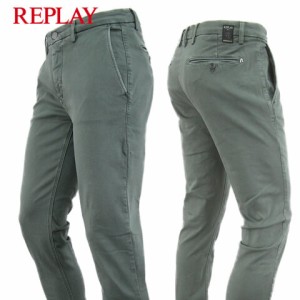 【2019-20秋冬新作】 リプレイ/REPLAY メンズ チノパンツ M9627L 8166197 ウォッシュグリーン/030 ZEUMAR/ズーマー/HYPERFLEX/スリム/SLI
