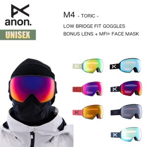 【30%OFF】アノン スノーゴーグル メンズ 23-24 Anon M4 トーリック ローブリッジフィット W24JP-203411 M4 LOW BRIDGE FIT GOGGLES