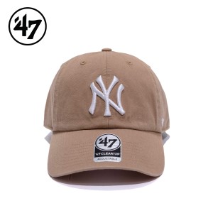 47 フォーティーセブン キャップ 帽子 ユニセックス ニューヨーク・ヤンキース クリーンナップ 47BRAND Yankees ’47 CLEAN UP Khaki