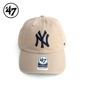47 フォーティーセブン キャップ 帽子 ユニセックス 47BRAND ヤンキース クリーンナップ Yankees ’47 CLEAN UP 調節可能 コットン