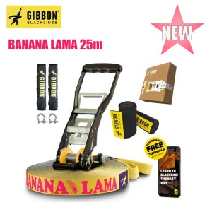 ギボン スラックライン バナナラマ 25m GIBBON SLACKLINE BANANA LAMA TREEWEAR 3.5cm幅 ツリーウェア オールラウンド