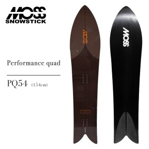 【10%OFF】モス スノースティック スノーボード 板 23-24 MOSS SNOWSTICK PQ54 Performance Quad 3D channel model 154 フィッシュテール