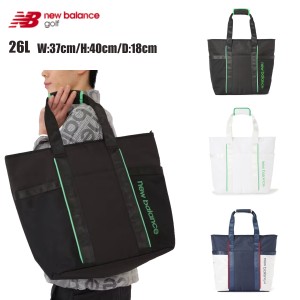 【10%OFF】ニューバランスゴルフ トートバッグ 26L New Balance Golf  オックス×メッシュ ブラック ホワイト ネイビー  012-3981006