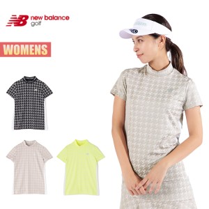 ニューバランスゴルフ モックネックシャツ レディース new balance golf 千鳥格子 半袖 モックネック プルオーバー 半袖【ネコポス】