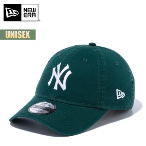 ニューエラ キャップ 帽子 NEW ERA 9TWENTY クロスストラップ ウォッシュドコットン ニューヨーク・ヤンキース ダークグリーン