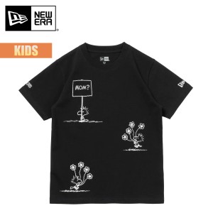 ニューエラ スヌーピー コラボ キッズ Tシャツ NEW ERA Youth 半袖 コットンTシャツ PEANUTS ピーナッツ ウッドストック【ネコパケ】