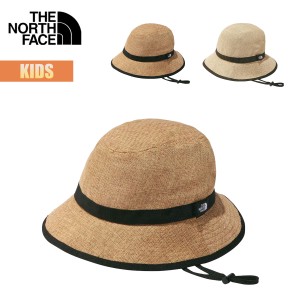 ノースフェイス 麦わらハット 帽子 キッズ THE NORTH FACE ハイクハット Kids Hike Hat 麦わら帽子 アウトドア 速乾 あご紐 【ネコポス】