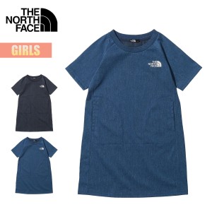 ノースフェイス ワンピース キッズ THE NORTH FACE ガールズストレッチデニムマウンテンワンピース 半袖 【ネコポス】