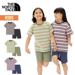 【30%OFF】ノースフェイス 上下セット キッズ THE NORTH FACE 半袖 Tシャツ ショートスリーブボーダーテントティー&ショート【ネコパケ】