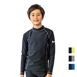 【10%OFF】ナイキ 水着 男の子 NIKE SWIM BOYS ロングスリーブ UV ラッシュガード 長袖 スイムウェア キッズ 子ども【ネコパケ】