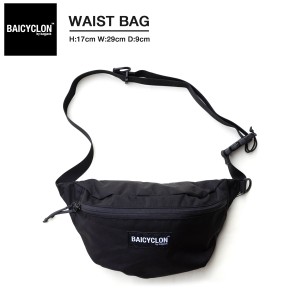 ウエストバッグ バイシクロンバイバッグジャック WAIST BAG BAICYCLON By Bagjack 撥水 ブランドロゴ ワンポイント ファスナー