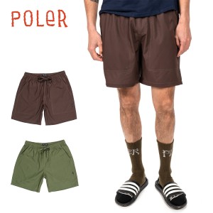 【30%OFF】ポーラー ショートパンツ メンズ POLER Aアドベンチャーショート キャンプ アウトドア 水辺 ストレッチ素材 無地 【ネコパケ】