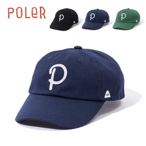 ポーラー キャップ 帽子 POLER CLASSIC BASEBALL CAP クラシック ベースボール キャップ レトロ サイズ調節 ブラック ネイビー グリーン