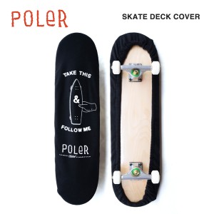 ポーラー スケートボードカバー POLER SKATE DECK COVER BLACK スケート デッキカバー スケボー ケース ブランドロゴ ストリート