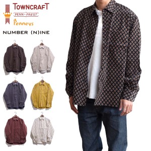 【30%OFF】シャツ メンズ TOWNCRAFT NUMBER (N)INE CORDUROY SHIRTS タウンクラフト ナンバーナイン コーデュロイシャツ ネルシャツ コッ