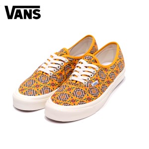 【30%OFF】バンズ スニーカー オーセンティック VANS ヴァンズ Authentic 44 Dx タイルチェッカーボード 44デラックス イエロー 花柄 フ