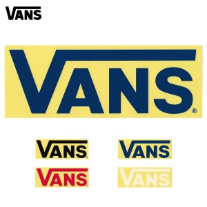 バンズ ヴァンズ FLV ロゴ ステッカー ラージ 大 VANS FLV Logo Sticker Large ブラック レッド ネイビー ホワイト 【ネコポス】