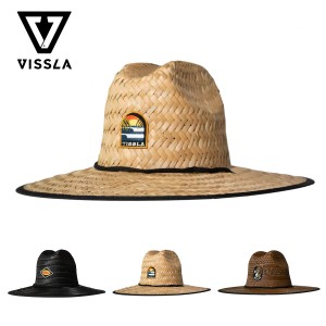 ヴィスラ ハット 帽子 VISSLA アウトサイドセッツ ライフガードハット ストローハット 麦わら帽子 刺繍ワッペン ブランドロゴ