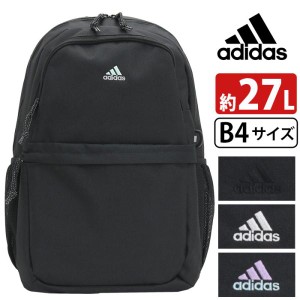 アディダス adidas リュックサック 2024 春夏 新作 レディース メンズ 男女兼用 通学 ラウンドタイプ 大きめ 男子 女子 学生 部活 ブラッ