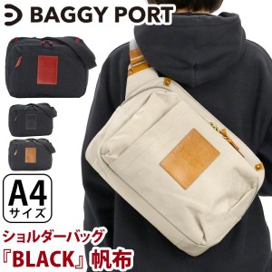 バギーポート BAGGYPORT ショルダーバッグ メンズ レディース BLACK 帆布 ヨコ型ショルダーバッグ ワンショルダー 横型 鞄 バッグ カジュ