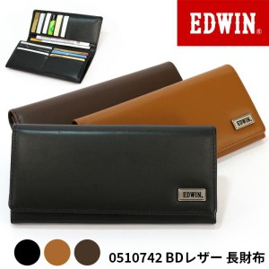 エドウイン EDWIN 長財布 レザー メンズ レディース ユニセックス ロングウォレット カード入れ 男女兼用 大容量 収納 学生 通学 ギフト