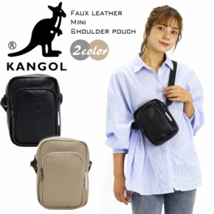 ショルダーポーチ KANGOL カンゴール 合皮 ミニ ショルダーバッグ ミニショルダー ポーチ 小さめ ロゴ シンプル カジュアル スマホポーチ