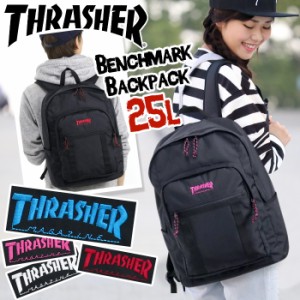 リュック THRASHER スラッシャー 正規品 リュックサック デイパック バックパック 大容量 黒リュック バッグ 通学 学生 学校 通学用 かば