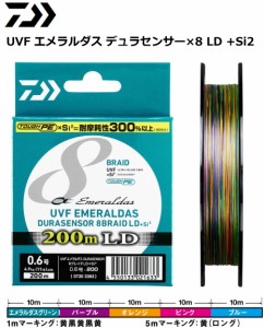 ダイワ UVF エメラルダス デュラセンサー×8 LD+Si2 8.5Ib(0.4号) 200m / PEライン (メール便可) 釣具