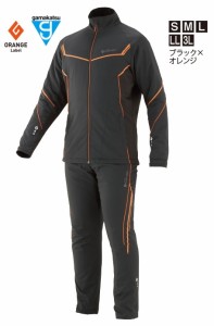 がまかつ トレーニングウォームスーツ GM-3613 ブラック×オレンジ M / 防寒着 ウェア / gamakatsu