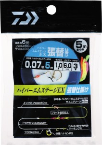 ダイワ ハイパーエムステージEX 張替仕掛 5m 0.05号 / 鮎 友釣り 仕掛 (メール便可) 釣具