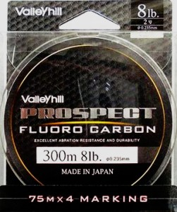 バレーヒル プロスペクト フロロ 300m 8Lb / バス用フロロカーボンライン / 釣具 メール便可