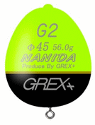 グレックスプラス GREX+ ナミダ 45 (NAMIDA 45) 2号 イエロー / ウキ / 釣具