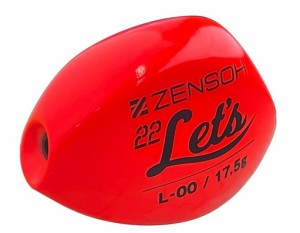 キザクラ ZENSOH 22 レッツ Lサイズ レッド 00号 / 全層 ウキ / 釣具