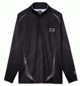 ダイワ エキスパートライトジップシャツ DE-7723 ブラック Lサイズ / ウェア daiwa 釣具 (送料無料) (SP)