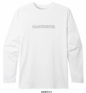 シマノ コットン ロゴ ロングスリーブ SH-011V ネオホワイト Mサイズ / shimano  / 釣具 (SP)