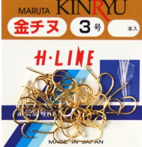 金龍鉤 チヌ 金 徳用 3号 46本入  / チヌ鈎 釣り針 / 釣具 / メール便可