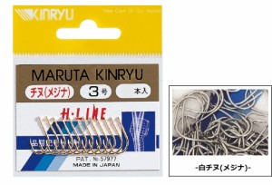 金龍鉤 チヌ メジナ 徳用 白 3号 60本入  / チヌ グレ 鈎 釣り針 / 釣具 / メール便可