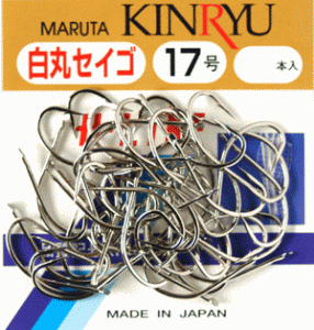 金龍鉤 丸セイゴ Lパック 白 16号 45本入  / 釣り針 / 釣具 / メール便可