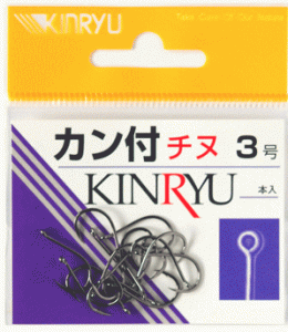 金龍鉤 カン付チヌ 4号 黒 / チヌ鈎 釣り針 / 釣具 / メール便可