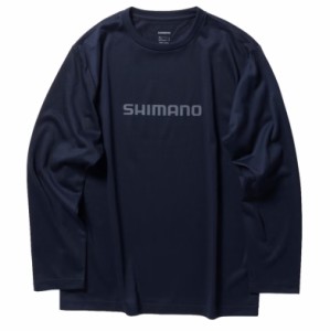 シマノ ドライロゴTシャツ ロングスリーブ SH-022W ピュアネイビー Mサイズ (SP) / 釣具 shimano