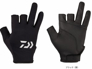 ダイワ DG-6424 吸水速乾グローブ 3本カット ブラック Lサイズ / 手袋 ウェア daiwa 釣具 メール便可