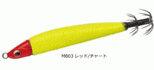 エバーグリーン メタル番長スリム 15号 #MB03 レッド/チャート / イカメタル 釣具 メール便可