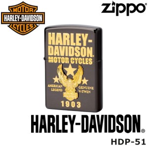 日本限定 正規品 ZIPPO HARLEY-DAVIDSON HDP-51 ブラックイオン ゴールドメタル ジッポーライター ジッポー ジッポライター ジッポ Zippo