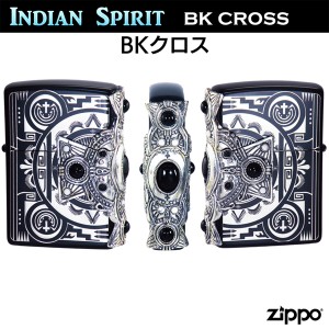 ZIPPO インディアンスピリット BK クロス‐天然石 オニキス ハウライト ジッポー ライター ジッポ Zippo オイルライター zippo ライター 
